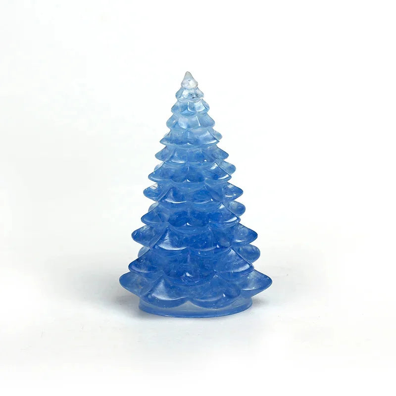 Christmas Tree Mini Resin Ornament, Glitter Artificial Tabletop Decor, Fake Pine Table Centerpiece, Holiday Party Desktop Gift