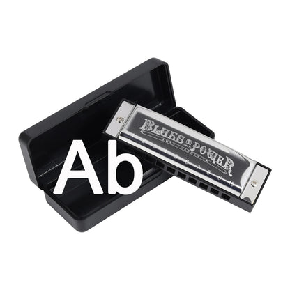 Diatonic Blues Harmonica 12 Keys Available Mouth Organ Harmonica10 Hole 20 Tone Diatonic Harp with Case for Student Teacher Gift