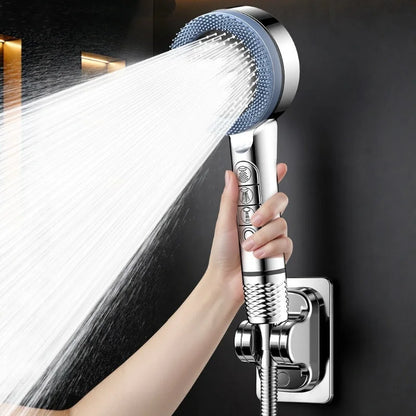 4Modes Pressure Boost Shower Head Multifunction Adjustable Large Water Shower Nozzle Massage Bathroom Accessory