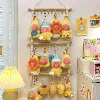Doll Display Stand Wall Hanging with 30 Hooks Door Hanging Jewelry Holder Necklaces Display Doll Storage Rack