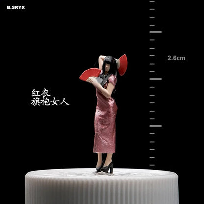 1/64 Scale Figure Band Singer Model  Resin  Miniature Figures Diorama Minifigures Garage Scenes DIY Craft Toys Collectible