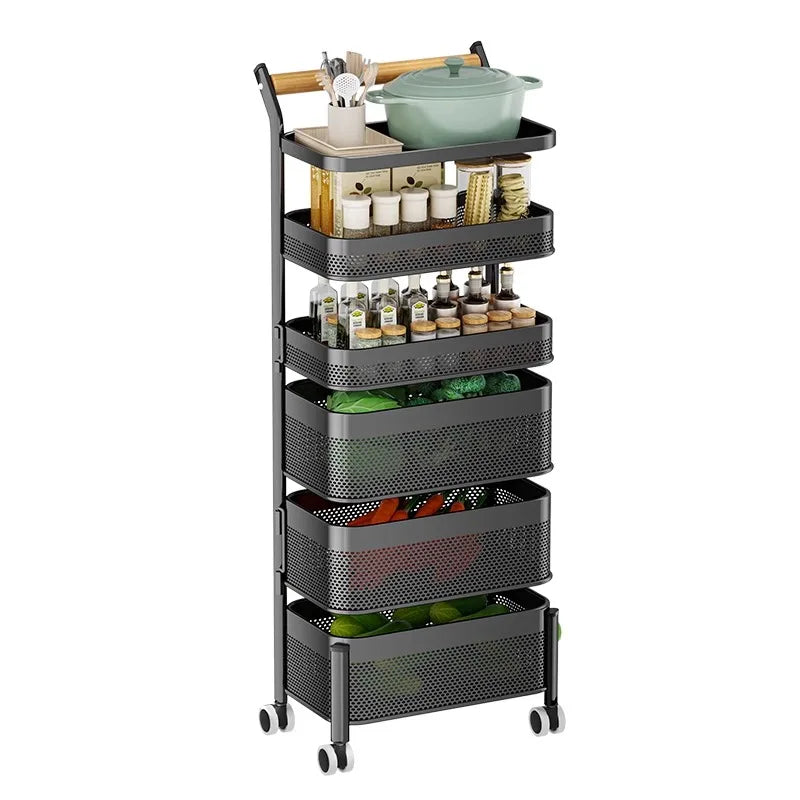 Carrito Bookshelf Mobile Kitchen Trolley Organizer with Wheels Gap Mobile Bookshelf Trolley Household Storage Rack 트롤리 수납선반