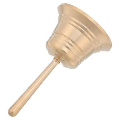 Solid Brass Hand Call Bell Loud Handheld Ringing Bell for Wedding Teacher Classroom Animal Training Meditation Dinner