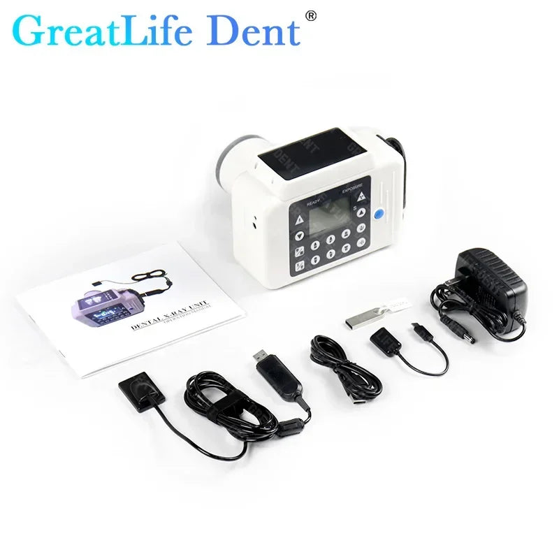 Mexico ES UK In Stock GreatLife Portable Dental X-ray Machine Veterinary Pet X Ray Unit with Built-in Dental Sensor Digital Rvg