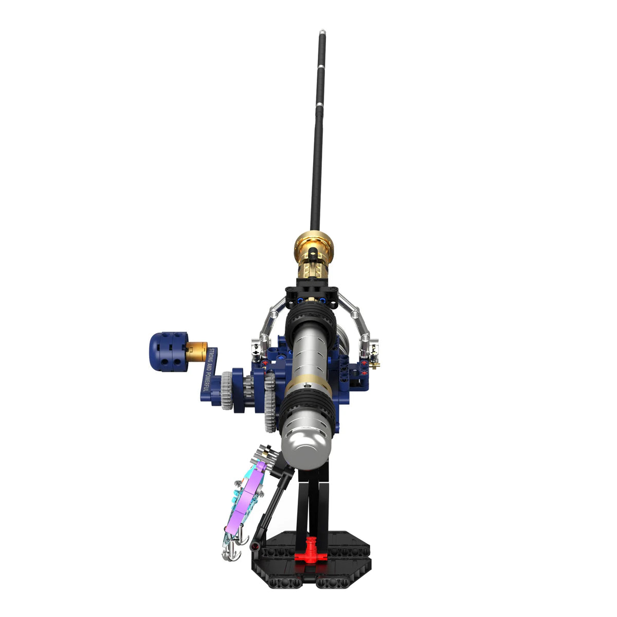 Fishing Rod Brick Simulated Gear Reel Fishing Rod Model Building Blocks Creative DIY Simulated Fishing Game Educational Toy Gift