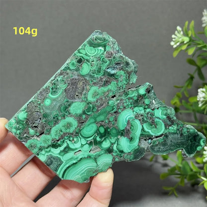 Natural High-Quality And Beautiful Malachite Slate Mineral Raw Stone Therapy Meditation Prayer Energy Home Decoration+Bracket