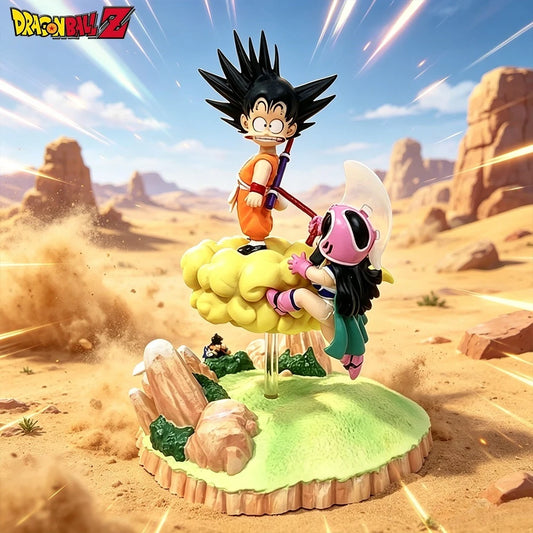 10cm/3.94in Anime Dragon Ball Figure Chichi and Son Goku Action Figures Pvc Statue Desktop Ornamen Collection Model Toys Gifts