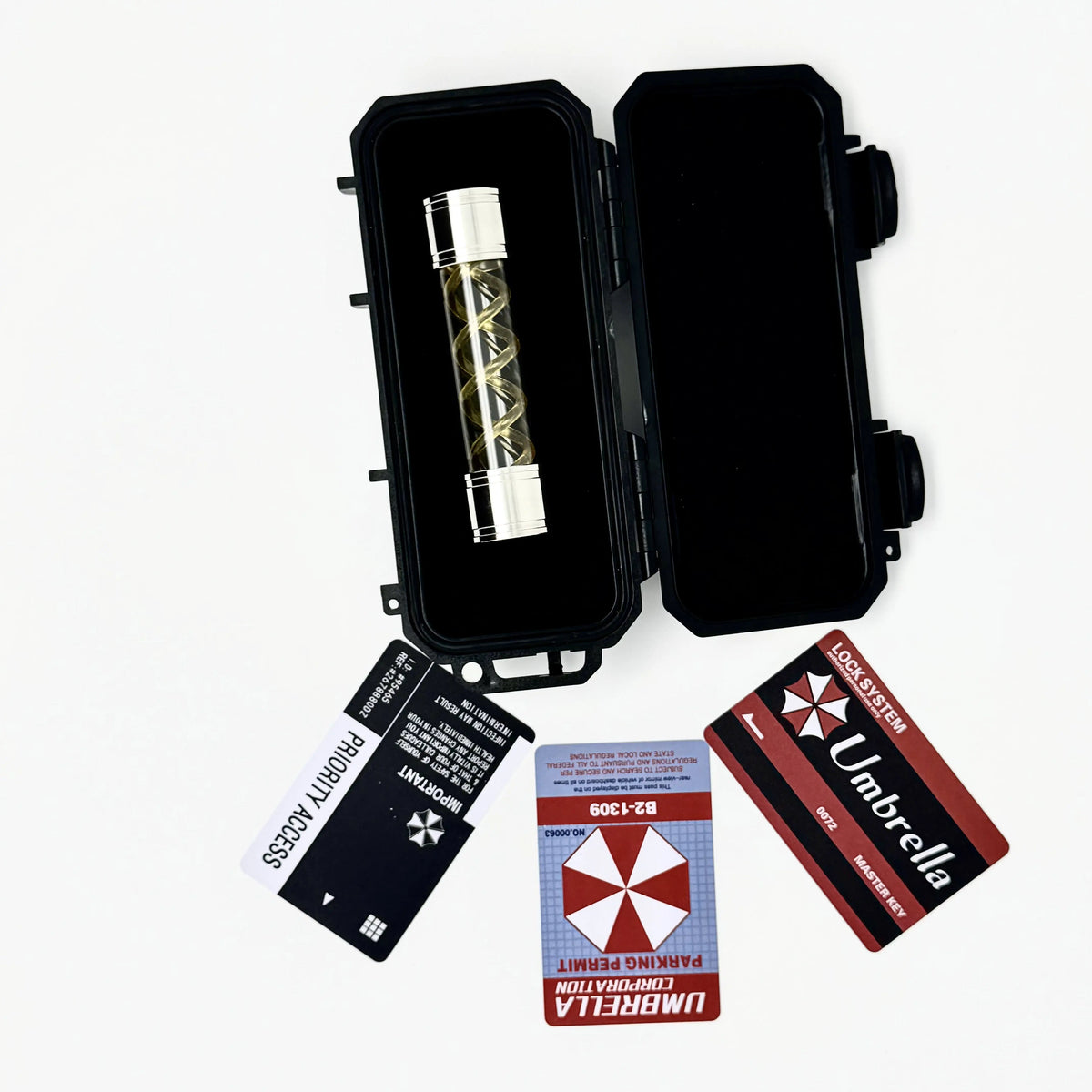 Resident Evil Handmade T-Virus Sample Bottle Model Toy - Umbrella Corporation Box Game Collectible