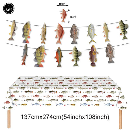 Fish Balloons Realistic Balloons Fishing Birthday Party Decor Cute Inflatable Fish Balloons for Fishing Theme Party Decorations