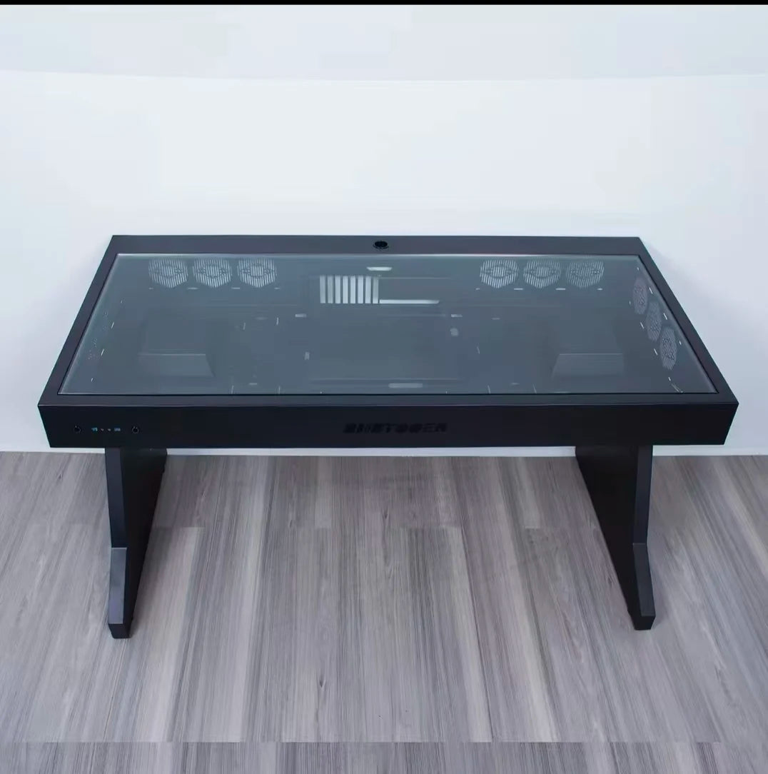 mTempered Glass Side Panel Desk RGB PC Case And Desk Two In One Combo Computer Case Tower Gaming Table l