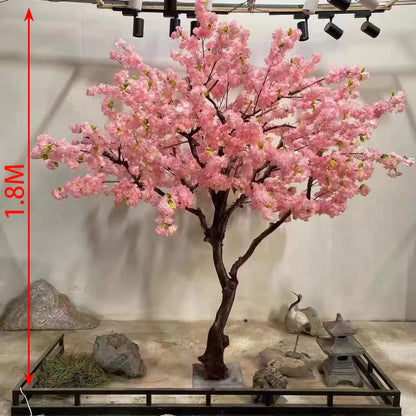 Artificial Cherry Blossom Tree, Large Fake Tree, Peach Blossom Tree, for Garden, Wedding, Hotels, Christmas & Home Deco