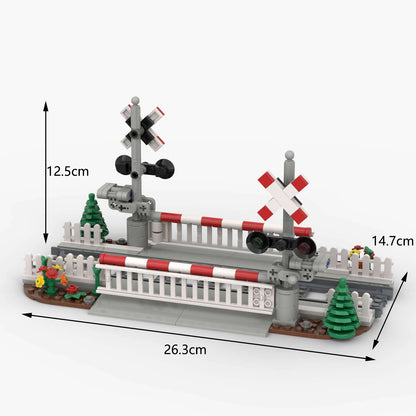 MOC Train Carriage Model, Rail Transport Vehicle, Coal Transport Vehicle, Rail Lift Pole Indicator Light, Train Accessories
