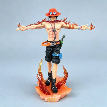 27cm ONE PIECE Figures Flame ACE Figure Collectible Decorations Anime Goods Toy Gift Christmas Present