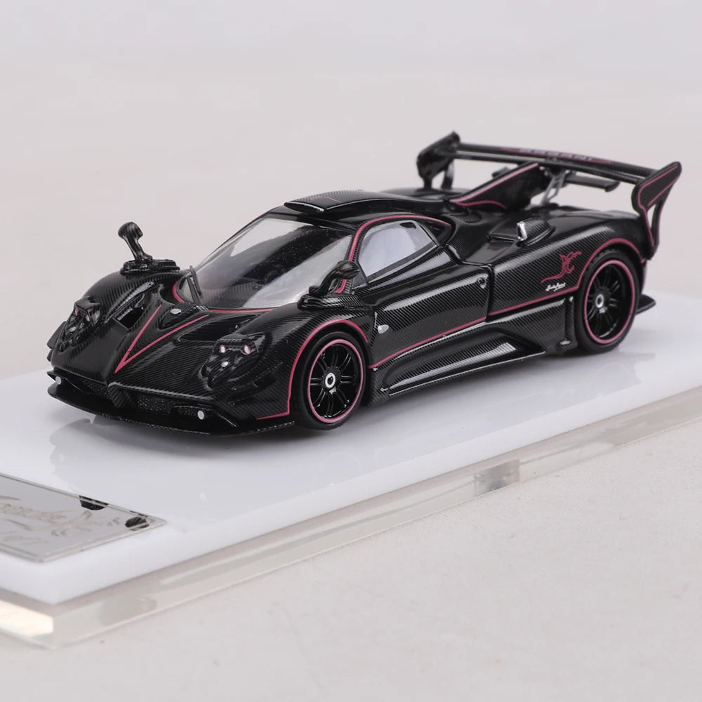 RM MODLE 1:64 Zonda Full Carbon Trim Diecast Car Model Alloy Simulation Supercar Collectible Can Open The hood