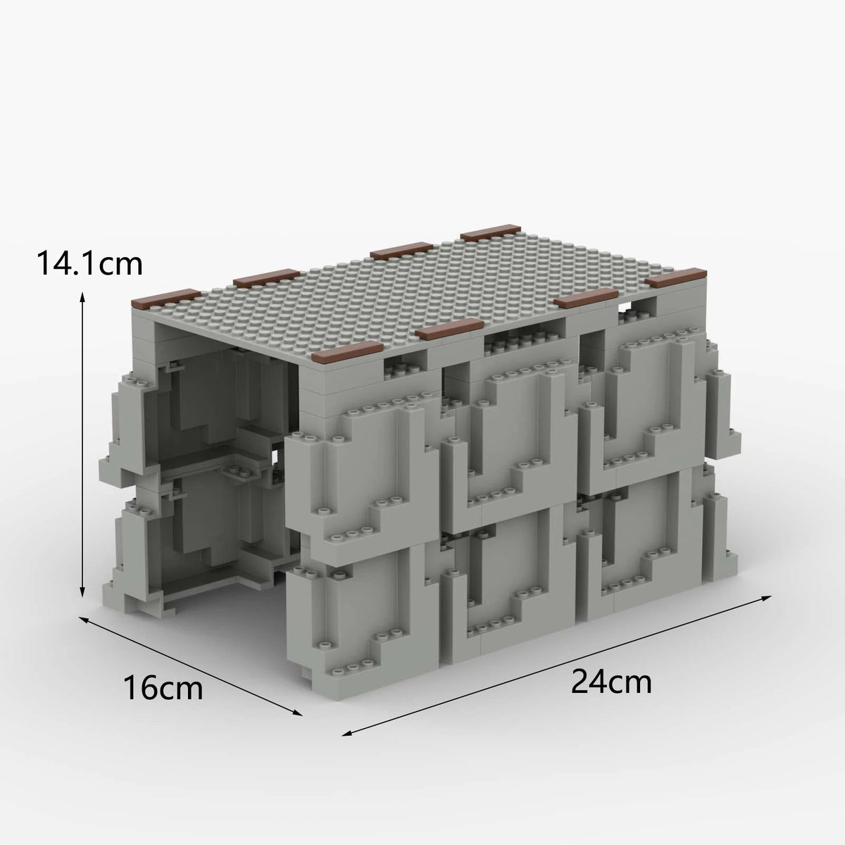MOC Train Carriage Model, Rail Transport Vehicle, Coal Transport Vehicle, Rail Lift Pole Indicator Light, Train Accessories