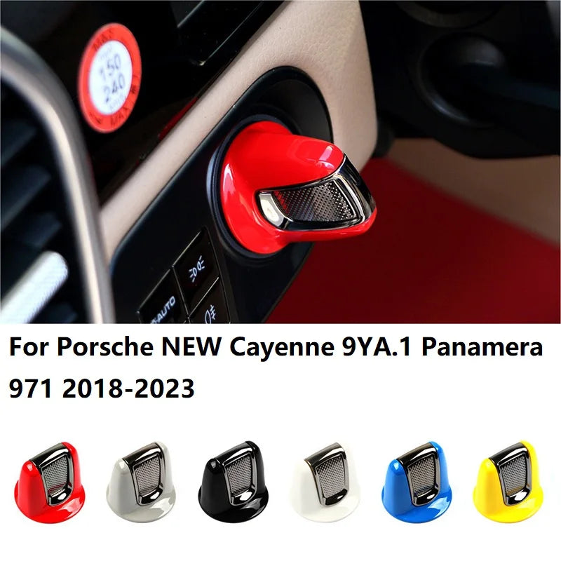 For Porsche NEW Cayenne 9YA.1 Panamera 971 2018-2023 Car Ignition Start Engine Stop Button Knob Bracket Decoration Cover Trim