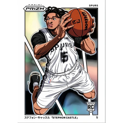 DIY Homemade NBA Basketball collection card Stephen Curry LeBron James Anthony Edwards Luka Doncic Manga series