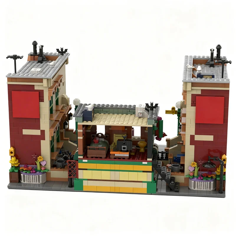 2703pcs MOC Sesame Square Modular Architecture Street Scene Model Building Blocks DIY Art Set Mega Mini Large Iconic Toy Gift