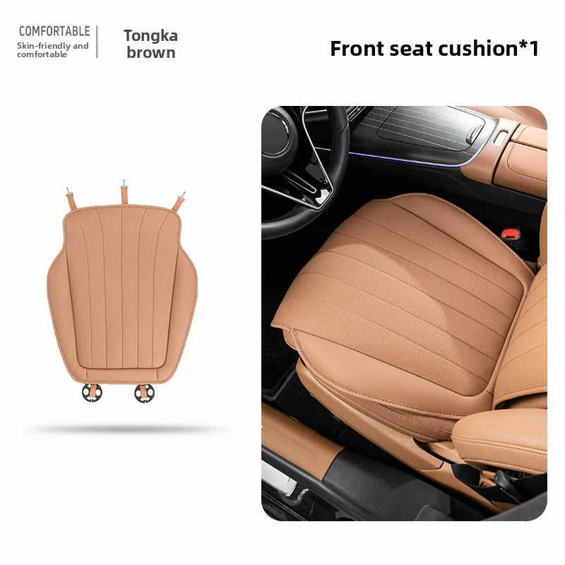 Luxury Sedan SUV Universal Nappa Leather Car Seat Cover Comfortable Memory Foam Perforated Leather Cushion Car Seat Protection