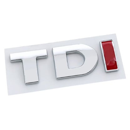 3D ABS Black Red Logo TDI Emblem Letters Decal Car Rear Trunk Badge TDI Sticker for VW Accessories