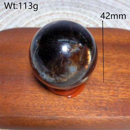 Natural Crystal Phlogopite Golden Flashy Mica Sphere Painting Gemstones Mineral Energy Reiki Home Decorations Gift