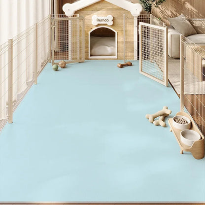 Pet Floor Mat PVC Waterproof Urine-proof Leather Carpet Solid Color Dog Enclosure Mats Large Size Rug Wipeable Kitchen Rugs 양탄자