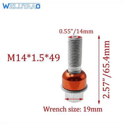 1/4/5 M14*1.5*49 WHT004676 Wheel Lug Bolt For Porsche Cayman Panamera Boxster Cayenne 911 991 997 970 987 9YB 92A WHT 004 676