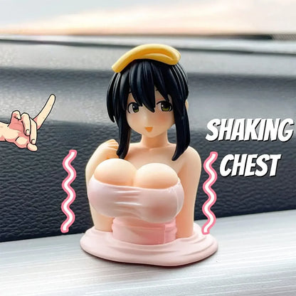 1/2pcs Car Phone Holder Bikini Beach Girl Cartoon Anime Cute Kanako Chest Shaking Ornaments Car Dashboard Decoration Interior
