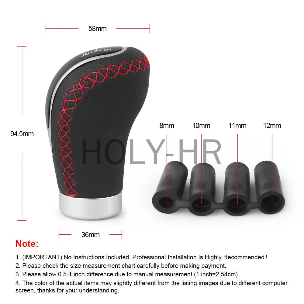Car 5/6-speed universal R PU leather shift lever manual car shift lever shift lever modification shift head, improves aesthetics
