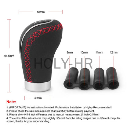 Car 5/6-speed universal R PU leather shift lever manual car shift lever shift lever modification shift head, improves aesthetics