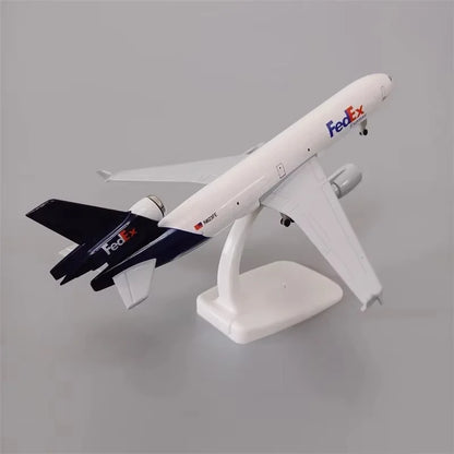 Airplane Model 20cm Air Fedex Express Airlines MD MD-11 Metal Alloy Model Plane Kits To Build With Wheels Landing Gears Plane