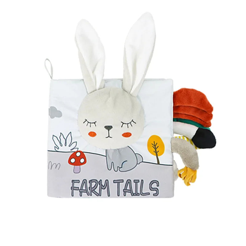 Soft Baby Books 3D Touch Feel High Contrast Cloth Book Sensory Early Learning Stroller Toys for Infant Toddler Gifts 0-12 Months