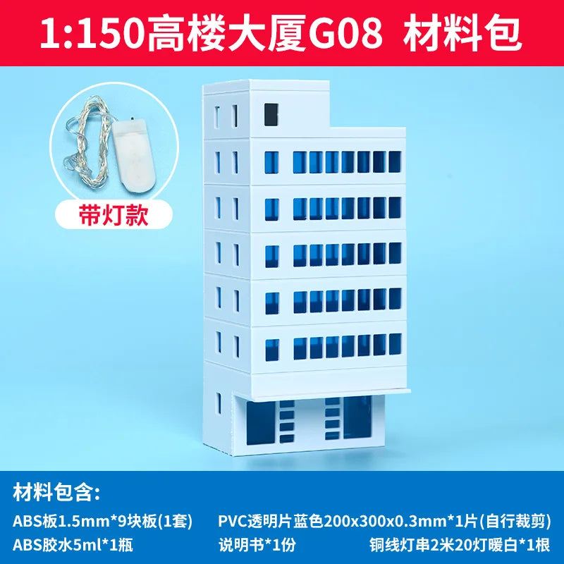 1/150 N Scale Diorama Models Architecture Building House Outdoor City Railway Layout Street Building Scene Model Toy Gift