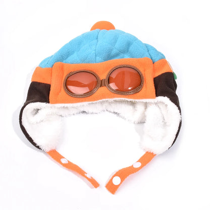Winter Baby Ear Protection Hat Kids Cartoon Pilot's Hat Korean Version Classic Autumn Winter Boy Girl Baby Ear Protective Hat