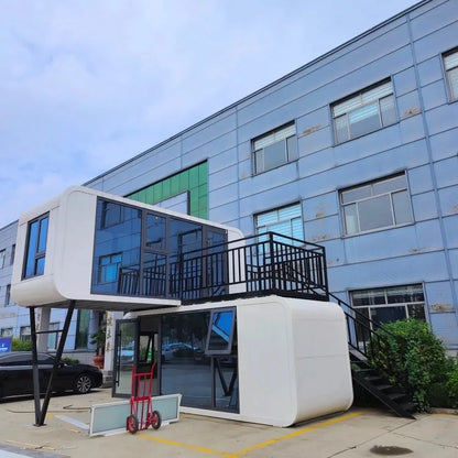Custom Mobile Working House Space Capsule Home Office Pod Two Floor Apple Cabin House 2 Storey