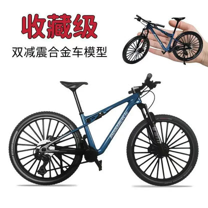 1:8 Upgraded Dual Shock Downhill Mountain Bike Alloy Model, Soft Tail Metal Racing  Kids Toy and Birthday Gift for Boyfriend