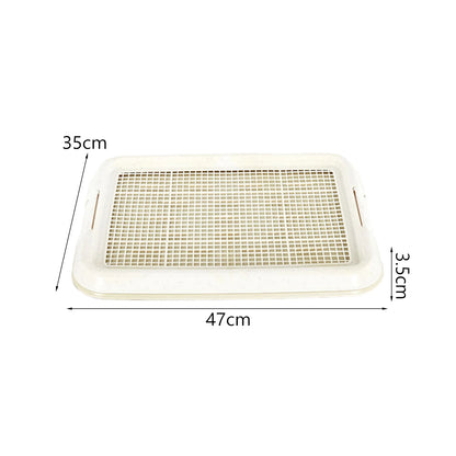 Dog Toilet Anti Slip Removable Mesh Potty Training Tray Puppy Pee Pad Holder for Small Dog Cat Pet Cleaning Supplies 47x35x3.5cm