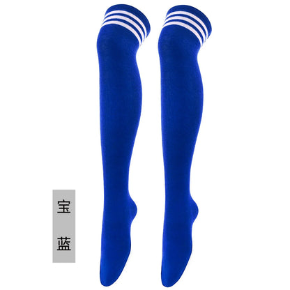 Women Jk Stockings Halloween Party Cosplay Socks Over Knee Thigh Socks Warm Stocking Women Boot Sock Triple Stripe Long Socks
