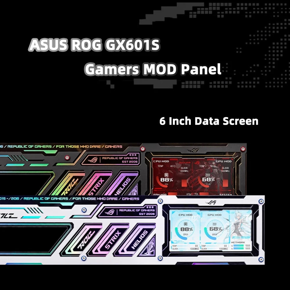 4pcs ASUS ROG GX601S Case Panel Magnet ATX PC Shroud 5V3PIN ARGB DATA Monitor DIY Gamers Refit Chassis Cabinet MOD New Arrival