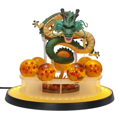 DBZ Anime Shenlong Figures Set Esferas Del Dragon and 7 Stars Dragon Crystal Balls 3.5cm Shelf Figurine Collection Model Toys