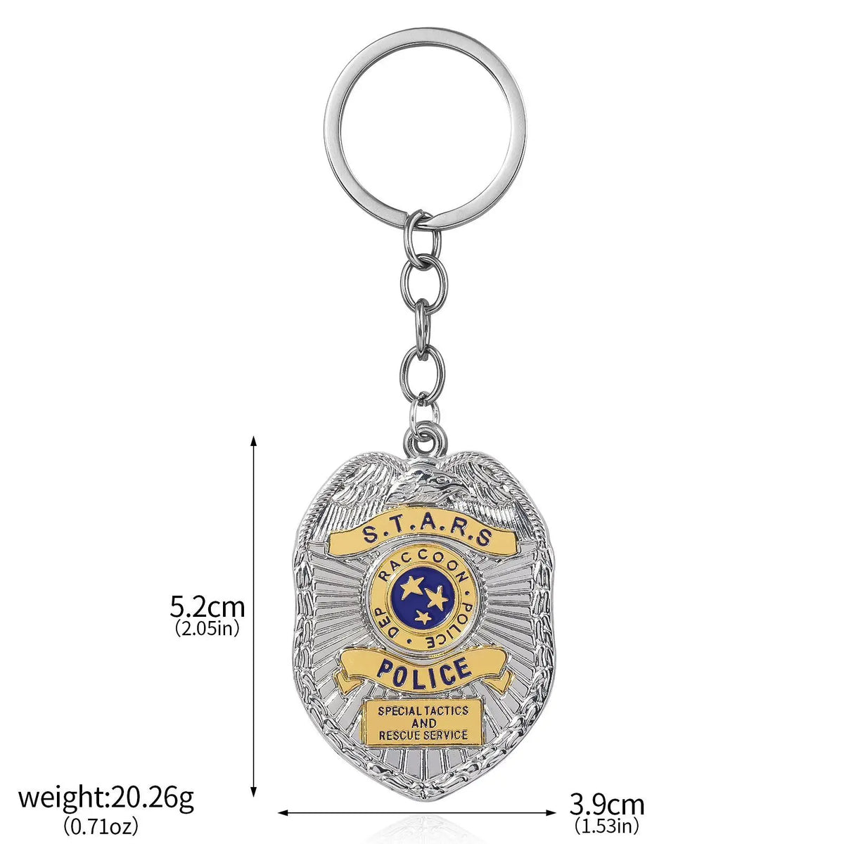 Game Resident Evil Raccoon City Badge Keychain STARS Brooch 1969 Police Badge Pin Hat Lapel Clothing Accessories Souvenir Badge