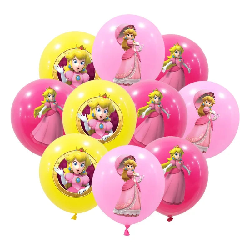 Set Luigi Mushroom Yellow Question Mark Latex Balloons Mario Balloon Set Peach Princess Happy Birthday Party Decoration Supply