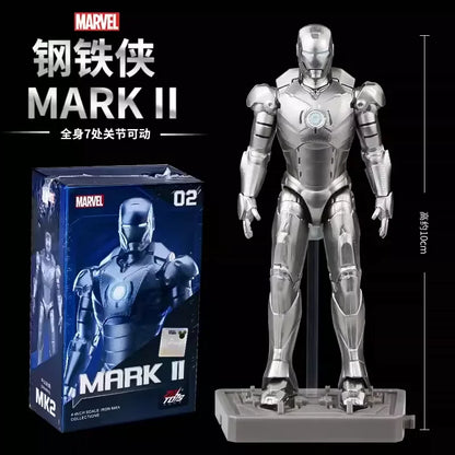 Zd Toys Marvel Iron Man Mark Mk1 Mk7 Series Action Figure Movable Collectible Model Desktop Decoration Gift Toys