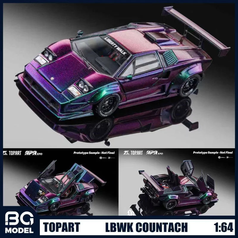 HEC 1:64  Malaysia North Exhibition Limited LB Countach alloy die-cast miniature simulation car model,adult collectible ornament