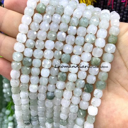 Natural Stone 7-8MM Faceted Square Lapis Lazuli Loose Cube Spacer Beads for Jewelry Making Diy Earrings Bracelets Accessories