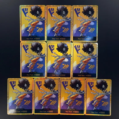 One Piece OPCG English Golden Holographic 3D Textured  DON card Straw Hat Crew x Lakers DON card Anime Collectible Cards