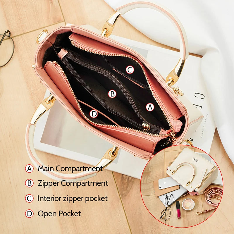 FOXER Split Leather Women's Shoulder Bag Elegant Handbag 2026 New Female Large Tote Bag Luxury Design Crossbody Purse