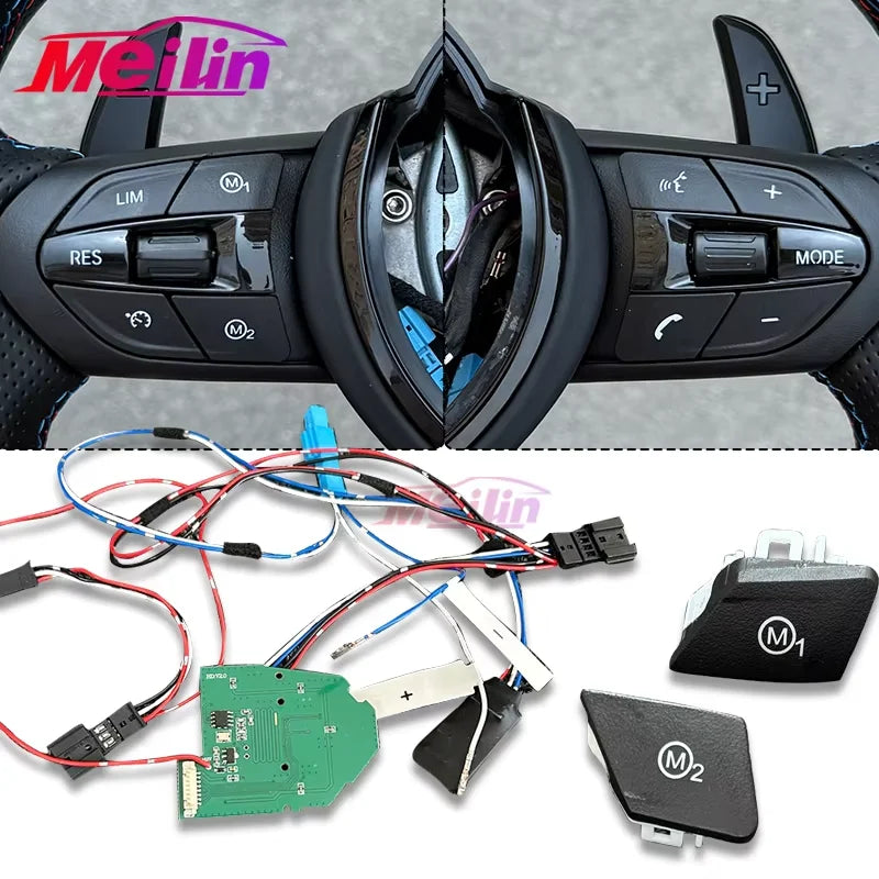 Suitable for BMW 1 2 3 4 5 Series steering wheel upgrade M1 M2 button sport mode control button motherboard auto parts