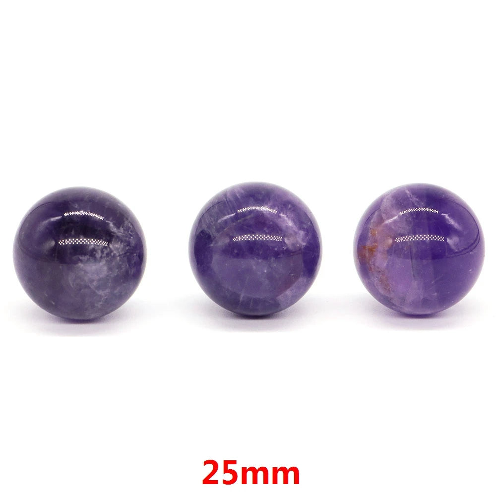 16mm 18mm 20mm 25mm 30mm 40mm Balls Natural Stone Amethyst Crystal Sphere Reiki Healing Mineral Specimen Globe Chakra Home Decor
