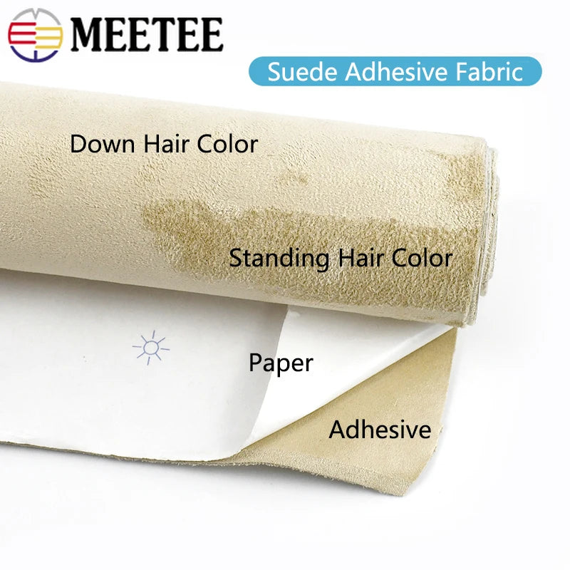 20x30cm 50*143cm Meetee Suede Fabric Self-adhesive Adhesive Cloth for Car Interior Modification Door Panel Workbench DIY Supply